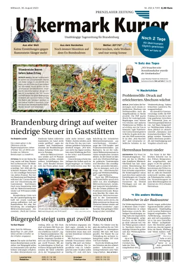 Uckermark Kurier Prenzlauer Zeitung - 30 Aug 2023
