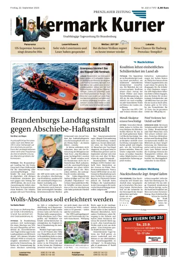 Uckermark Kurier Prenzlauer Zeitung - 22 Sep 2023