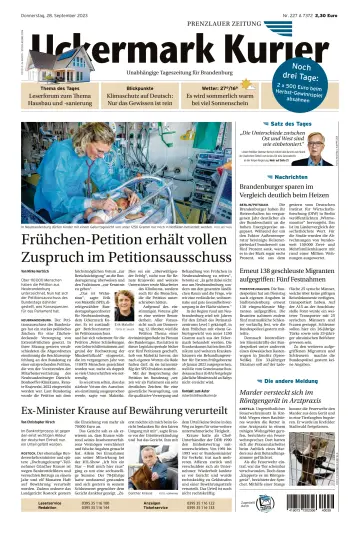 Uckermark Kurier Prenzlauer Zeitung - 28 Sep 2023
