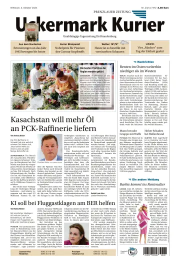 Uckermark Kurier Prenzlauer Zeitung - 4 Oct 2023