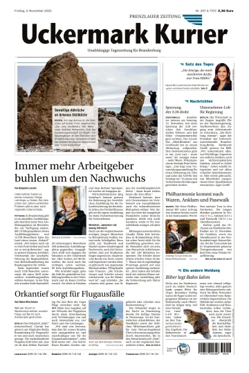 Uckermark Kurier Prenzlauer Zeitung - 3 Nov 2023