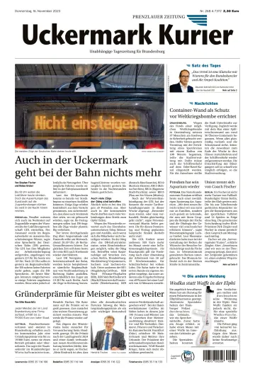 Uckermark Kurier Prenzlauer Zeitung - 16 nov. 2023