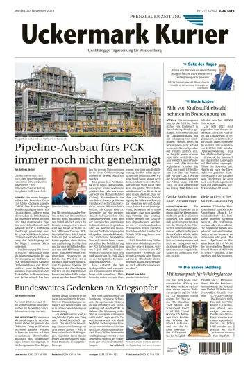 Uckermark Kurier Prenzlauer Zeitung - 20 Nov 2023