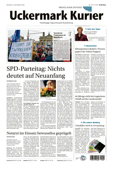 Uckermark Kurier Prenzlauer Zeitung - 27 nov. 2023