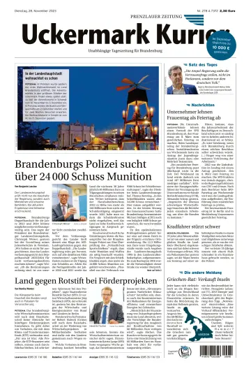 Uckermark Kurier Prenzlauer Zeitung - 28 Nov 2023