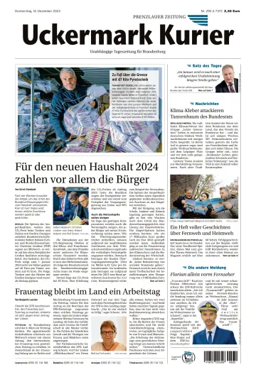 Uckermark Kurier Prenzlauer Zeitung - 14 Dec 2023