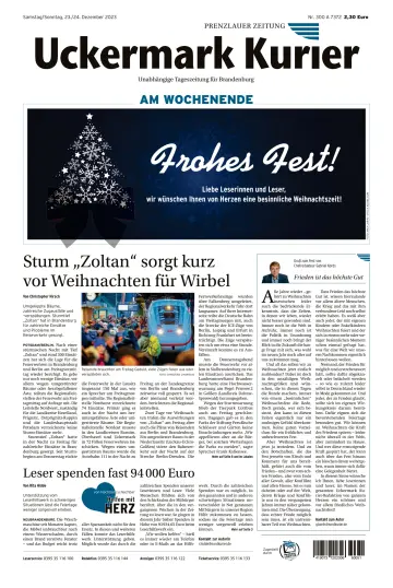 Uckermark Kurier Prenzlauer Zeitung - 23 dez. 2023