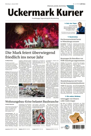 Uckermark Kurier Prenzlauer Zeitung - 2 Jan 2024