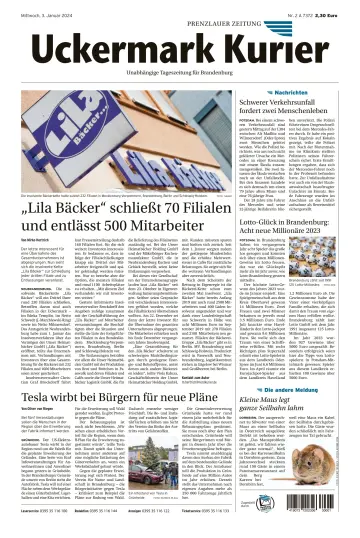 Uckermark Kurier Prenzlauer Zeitung - 3 Jan 2024