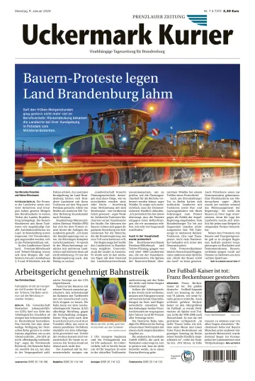 Uckermark Kurier Prenzlauer Zeitung - 09 jan. 2024