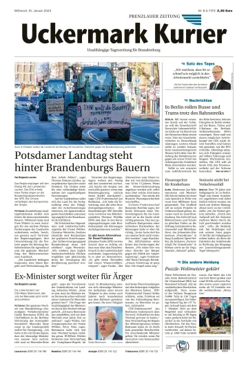 Uckermark Kurier Prenzlauer Zeitung - 10 jan. 2024
