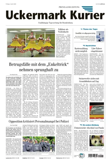 Uckermark Kurier Prenzlauer Zeitung - 05 abril 2024
