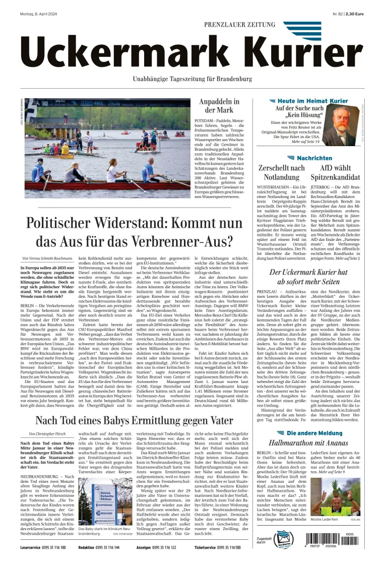 Uckermark Kurier Prenzlauer Zeitung