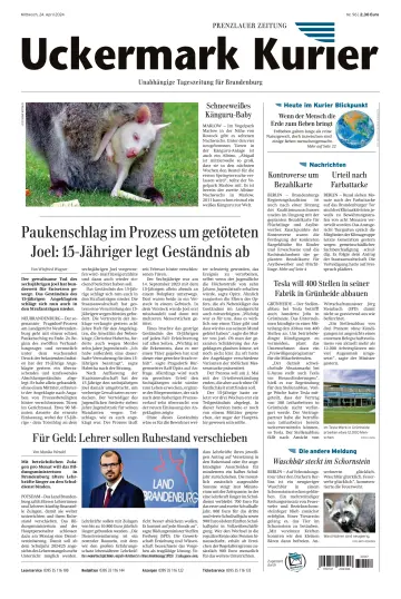 Uckermark Kurier Prenzlauer Zeitung - 24 Apr. 2024