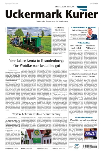 Uckermark Kurier Prenzlauer Zeitung - 25 Nis 2024