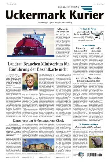 Uckermark Kurier Prenzlauer Zeitung - 26 avr. 2024