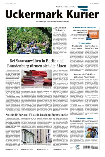 Uckermark Kurier Prenzlauer Zeitung - 29 Apr. 2024