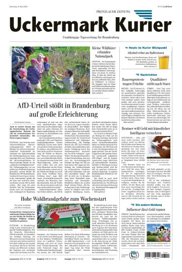 Uckermark Kurier Prenzlauer Zeitung - 14 Bealtaine 2024