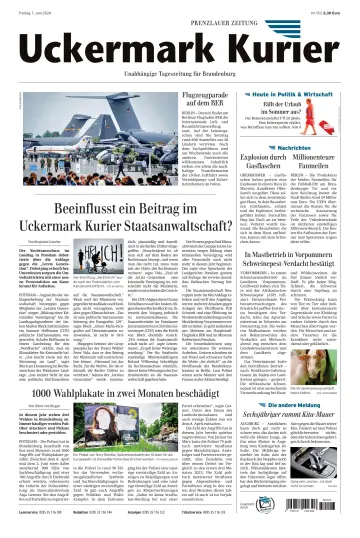 Uckermark Kurier Prenzlauer Zeitung - 07 junho 2024