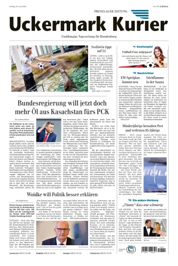 Uckermark Kurier Prenzlauer Zeitung - 14 Jun 2024