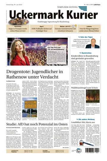 Uckermark Kurier Templiner Zeitung - 29 Juni 2023