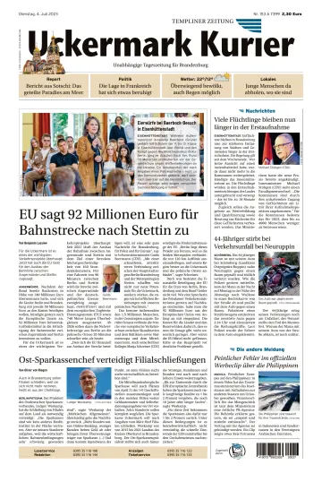 Uckermark Kurier Templiner Zeitung - 04 七月 2023