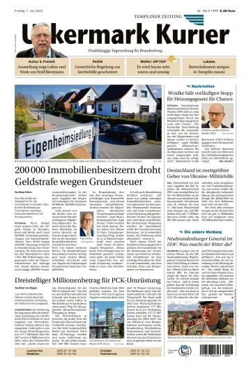 Uckermark Kurier Templiner Zeitung - 07 Juli 2023