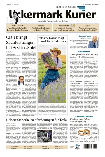 Uckermark Kurier Templiner Zeitung - 18 Juli 2023