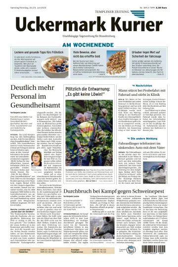 Uckermark Kurier Templiner Zeitung - 22 Juli 2023
