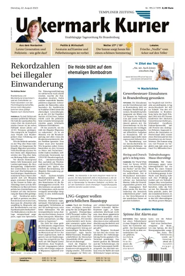 Uckermark Kurier Templiner Zeitung - 22 Aug. 2023