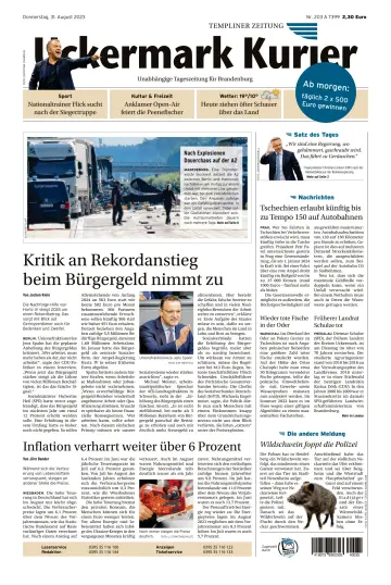 Uckermark Kurier Templiner Zeitung - 31 Aug. 2023