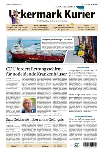Uckermark Kurier Templiner Zeitung - 08 九月 2023