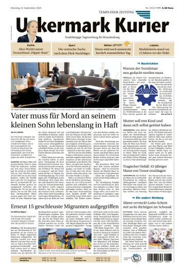 Uckermark Kurier Templiner Zeitung - 12 Sept. 2023