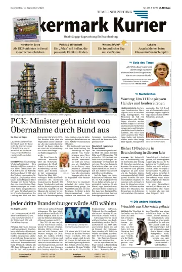 Uckermark Kurier Templiner Zeitung - 14 Sept. 2023