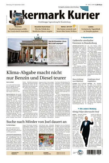 Uckermark Kurier Templiner Zeitung - 19 Sep 2023