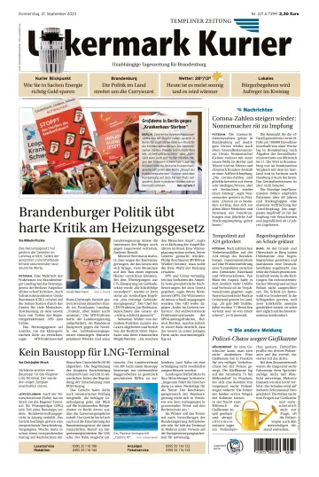Uckermark Kurier Templiner Zeitung - 21 Sept. 2023