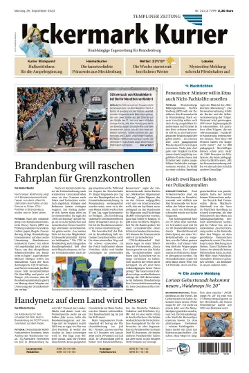 Uckermark Kurier Templiner Zeitung - 25 九月 2023
