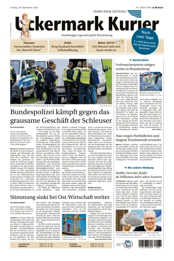 Uckermark Kurier Templiner Zeitung - 29 Sept. 2023