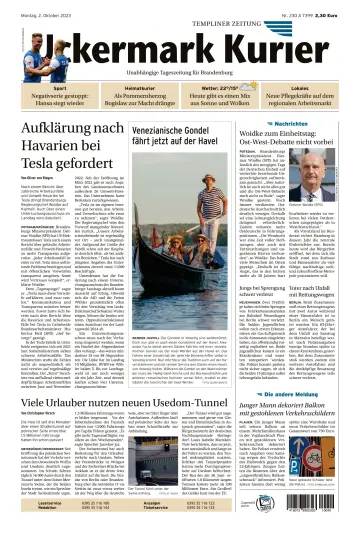Uckermark Kurier Templiner Zeitung - 02 十月 2023