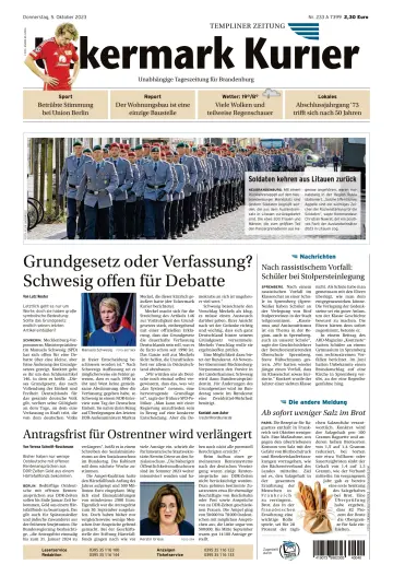 Uckermark Kurier Templiner Zeitung - 05 十月 2023