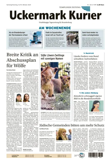 Uckermark Kurier Templiner Zeitung - 14 Okt. 2023