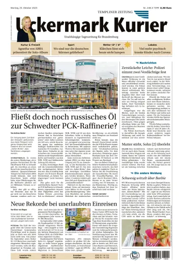 Uckermark Kurier Templiner Zeitung - 23 Okt. 2023