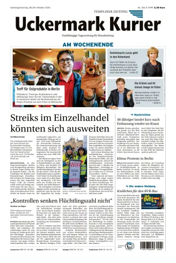 Uckermark Kurier Templiner Zeitung - 28 Okt. 2023