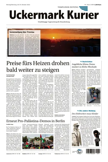 Uckermark Kurier Templiner Zeitung - 30 Okt. 2023