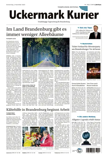 Uckermark Kurier Templiner Zeitung - 02 Nov. 2023