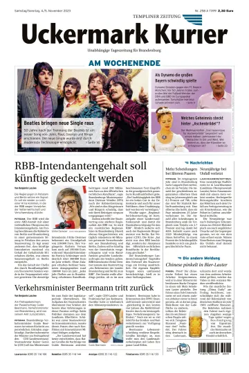 Uckermark Kurier Templiner Zeitung - 04 十一月 2023