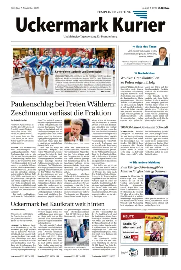 Uckermark Kurier Templiner Zeitung - 7 Nov 2023
