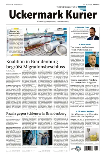 Uckermark Kurier Templiner Zeitung - 08 Nov. 2023