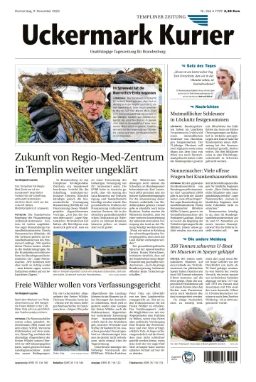 Uckermark Kurier Templiner Zeitung - 9 Nov 2023