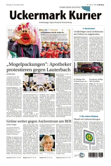 Uckermark Kurier Templiner Zeitung - 13 Nov. 2023